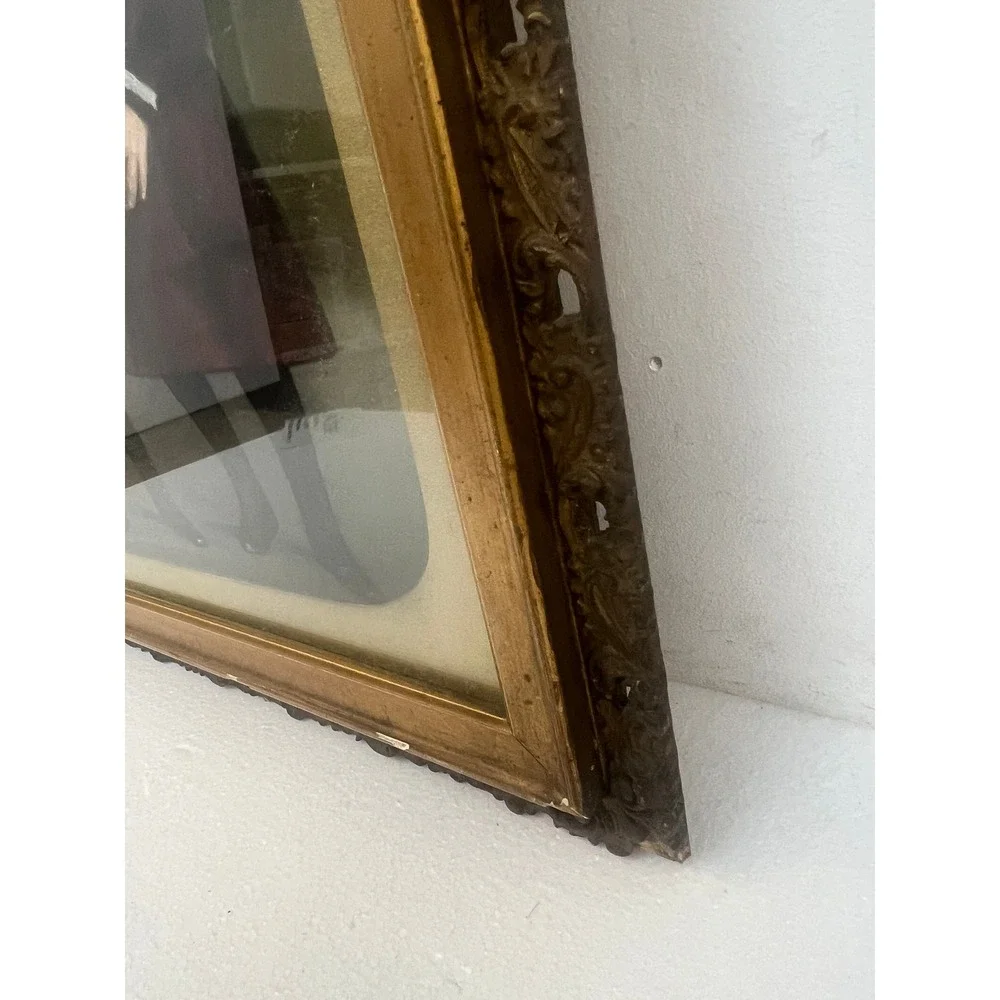 Antique Gold Gesso Picture Frame Enhanced Portrait HOLDS 16x20 Vintage Victorian